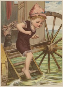 Mädchen kurz vor dem Schwimmen