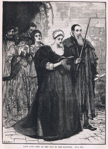 Lady Jane Grey auf dem Weg zum Schafott 1554