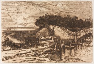 Gardiners Bay, Long Island, gesehen vom Fresh Pond, 1881 von Mary Nimmo Moran