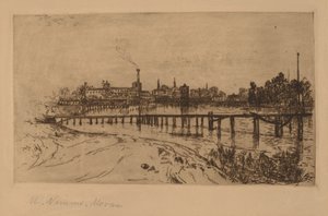 Newark, N.J., vom Passaic von Mary Nimmo Moran