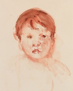 Kopf eines Kindes, spätes 19. - frühes 20. Jahrhundert von Mary Stevenson Cassatt