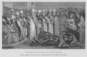 Begräbnis der Heiligen Klara (Lithografie)