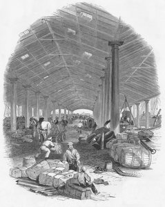 Lagerschuppen des Trafalgar Dock, Liverpool, England von Mason Jackson