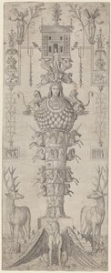 Ein Groteske mit Diana von Ephesus und verschiedenen Tieren