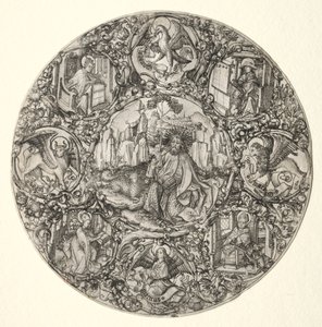 Johannes der Täufer umgeben von den Evangelisten und vier Vätern der lateinischen Kirche