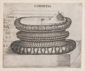 Speculum Romanae Magnificentiae: Korinthische Basis, ca. 1537