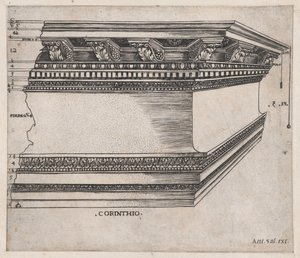 Speculum Romanae Magnificentiae: Korinthisches Gebälk, ca. 1535