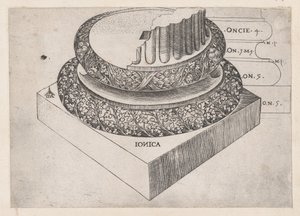 Speculum Romanae Magnificentiae: Ionische Basis von Master GA