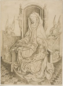 St. Anna, die Jungfrau und das Kind von Master I.A.M. of Zwolle