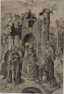 Die Anbetung der Heiligen Drei Könige von Master I.A.M. of Zwolle