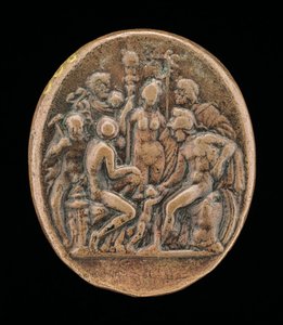 Eine Versammlung der Götter [Rückseite], zweite Hälfte des 15. Jahrhunderts von Master IO.FF.