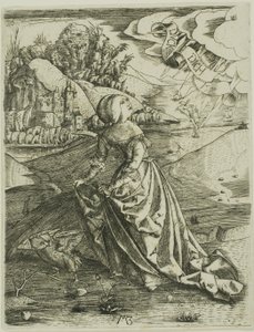 Die Frau mit einer Eule