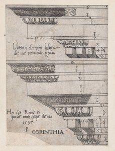 Speculum Romanae Magnificentiae: Korinthisches Gebälk, 1537