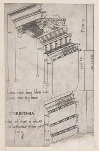 Speculum Romanae Magnificentiae: Gebälk vom Forum Trajan, Rom, 1537