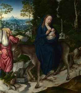 Die Flucht nach Ägypten. Tafel von einem Altarbild, ca. 1515 von Master of 1518