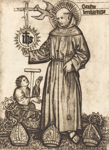 Heiliger Bernhardin, 1450er Jahre von Master of Balaam