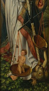 Triptychon der Taufe Christi (Detail) von Master of Frankfurt