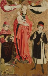 Die Jungfrau der unbefleckten Empfängnis mit St. Markus und St. Sebastian