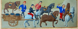 Die Weinlese und der Transport