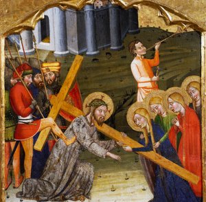 Jesus trägt das Kreuz von Master of Rubió