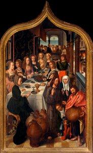 Triptychon: Die Hochzeit zu Kana von Master of San Lorenzo