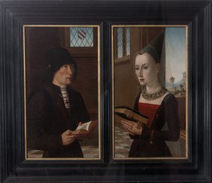 Porträts des Bankiers Pierantonio Baroncelli und seiner Frau Maria Bonciani, 1489