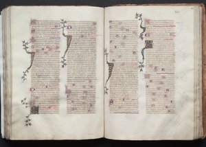 Das Gotha Missale: Fol. 106r, Text, ca. 1375 von Master of the Boqueteaux