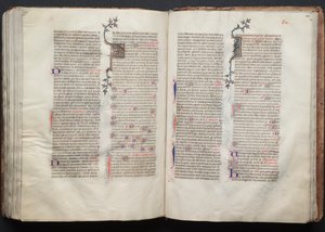Das Gotha Missale: Fol. 135r, Text, ca. 1375 von Master of the Boqueteaux