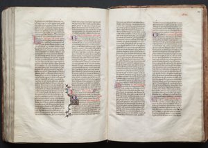 Das Gotha-Missale: Fol. 147v, Text, ca. 1375 von Master of the Boqueteaux
