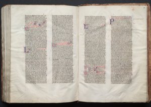 Das Gotha Missale: Fol. 150v, Text, ca. 1375 von Master of the Boqueteaux