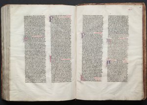Das Gotha-Missale: Fol. 155r, Text, ca. 1375 von Master of the Boqueteaux