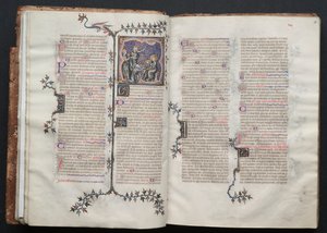 Das Gotha Missale: Fol. 17v, Die Anbetung der Heiligen Drei Könige von Master of the Boqueteaux