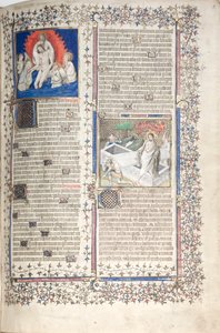 Das Gotha Missale: Fol. 1r, Dreifaltigkeit und Auferstehung, ca. 1375