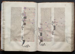 Das Gotha Missale: Fol. 40r, Text, ca. 1375 von Master of the Boqueteaux