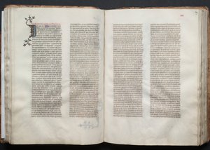 Das Gotha Missale: Fol. 49r, Text (ca. 1375) von Master of the Boqueteaux