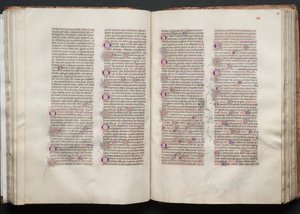 Das Gotha-Missale: Fol. 52v, Text, ca. 1375 von Master of the Boqueteaux