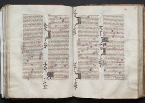 Das Gotha Missale: Fol. 80r, Text, ca. 1375 von Master of the Boqueteaux