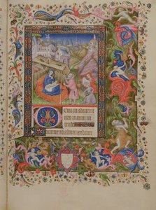 Geburt Christi, aus einem Stundenbuch von Master of the Brussels Initials