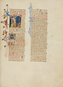 Initiale J: Die Enthauptung von Johannes dem Täufer