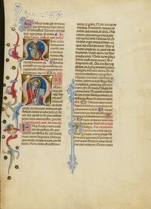Initiale M: Heiliger Petrus; Initiale M: Heiliger Andreas von Master of the Brussels Initials