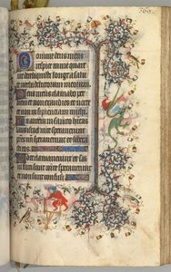 Stundenbuch von Charles dem Edlen, König von Navarra 1361-1425: fol. 180r, Text, ca. 1405