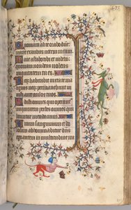 Stundenbuch von Charles dem Edlen, König von Navarra 1361-1425: fol. 211r, Text, ca. 1405 von Master of the Brussels Initials and Associates