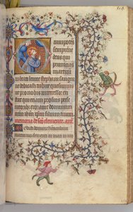 Stundenbuch von Charles dem Edlen, König von Navarra 1361-1425, fol. 274r, St. Stephan, um 1405 von Master of the Brussels Initials and Associates