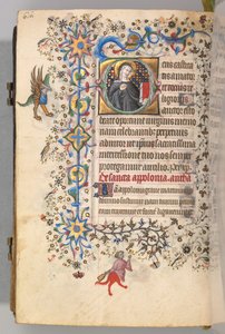 Stundenbuch von Karl dem Edlen, König von Navarra 1361-1425, fol. 302v, St. Opportune, ca. 1405 von Master of the Brussels Initials and Associates
