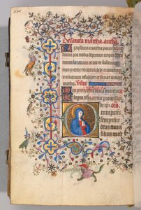 Stundenbuch von Karl dem Edlen, König von Navarra 1361-1425, fol. 304v, St. Martha, ca. 1405