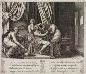 Nymphen helfen Psyche bei ihrer Toilette