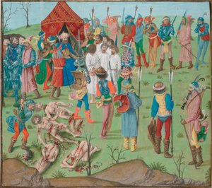 Schlacht von Nikopol Nachwirkungen Das Massaker an den Christen als Rache für das Rahova-Massaker. Jean Froissart, Chroniken, Flandern, Brügge