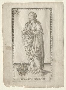 Hoffnung aus den Tarocchi, Serie B: Kosmische Prinzipien & Tugenden, Nr. 39 von Master of the E Series Tarocchi