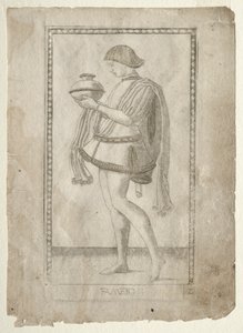 Der Diener aus dem Tarocchi, Serie E: Bedingungen des Menschen, Nr. 2, vor 1467 von Master of the E Series Tarocchi