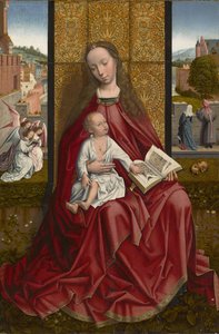 Die Jungfrau und das Kind auf dem Thron, ca. 1500 von Master of the Embroidered Foliage